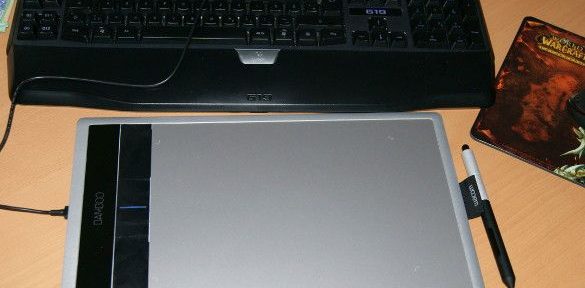 Graphiktablet vom Bamboo auf meinem Schreibtisch