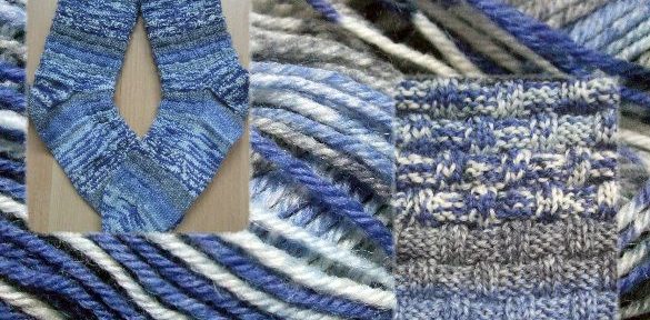 Wolle: Opal Abo Größe: 38/39 Muster: eins der Standardmuster aus einem Strickbuch