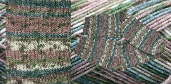 Handgestrickte Socken aus Opalwolle in der Größe 44/45