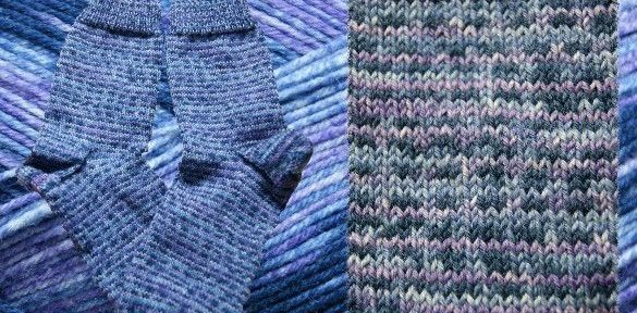 handgestrickte Socken aus Opalwolle in Größe 38/39