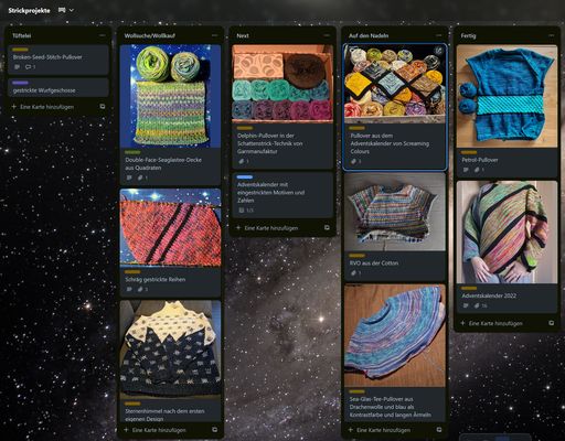 Trello Board Strickprojekte